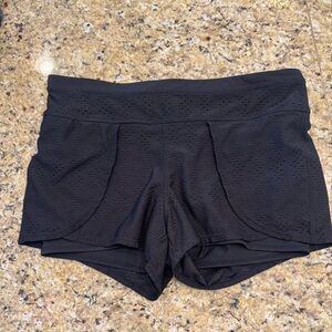 Athleta Black Athletic Shorts with Wide Waistband